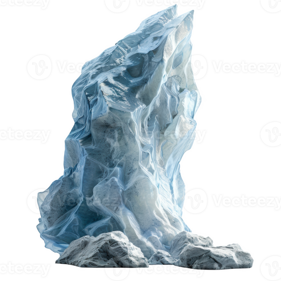 A towering iceberg stands majestically in a frozen landscape during winters embrace png