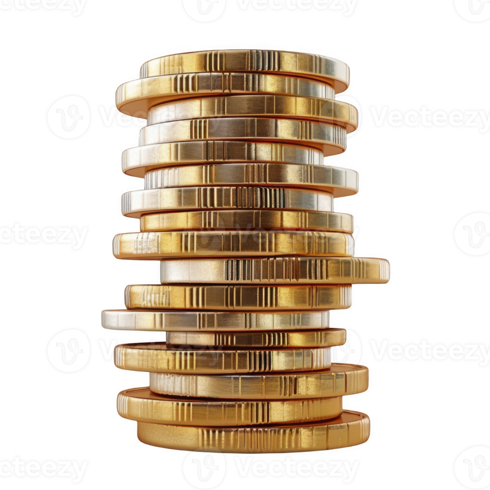 A stack of frosted glass coins in a vibrant arrangement for a modern display png
