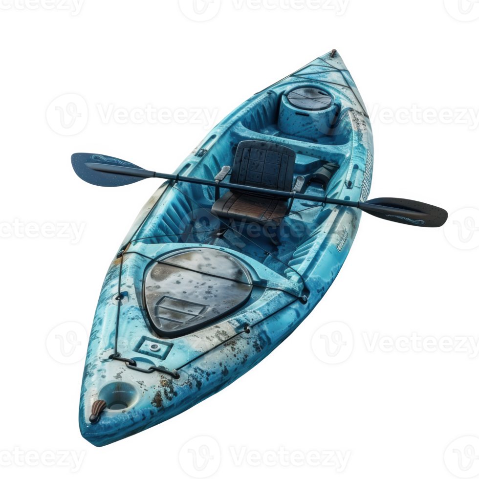 Kayaker paddling through clear rivers in a colorful kayak on a bright sunny day png