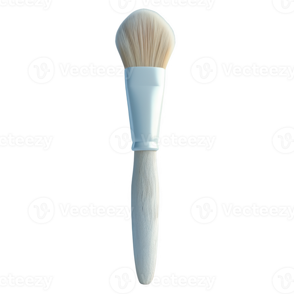 A soft bristled makeup brush with a frosted glass handle for a flawless application png