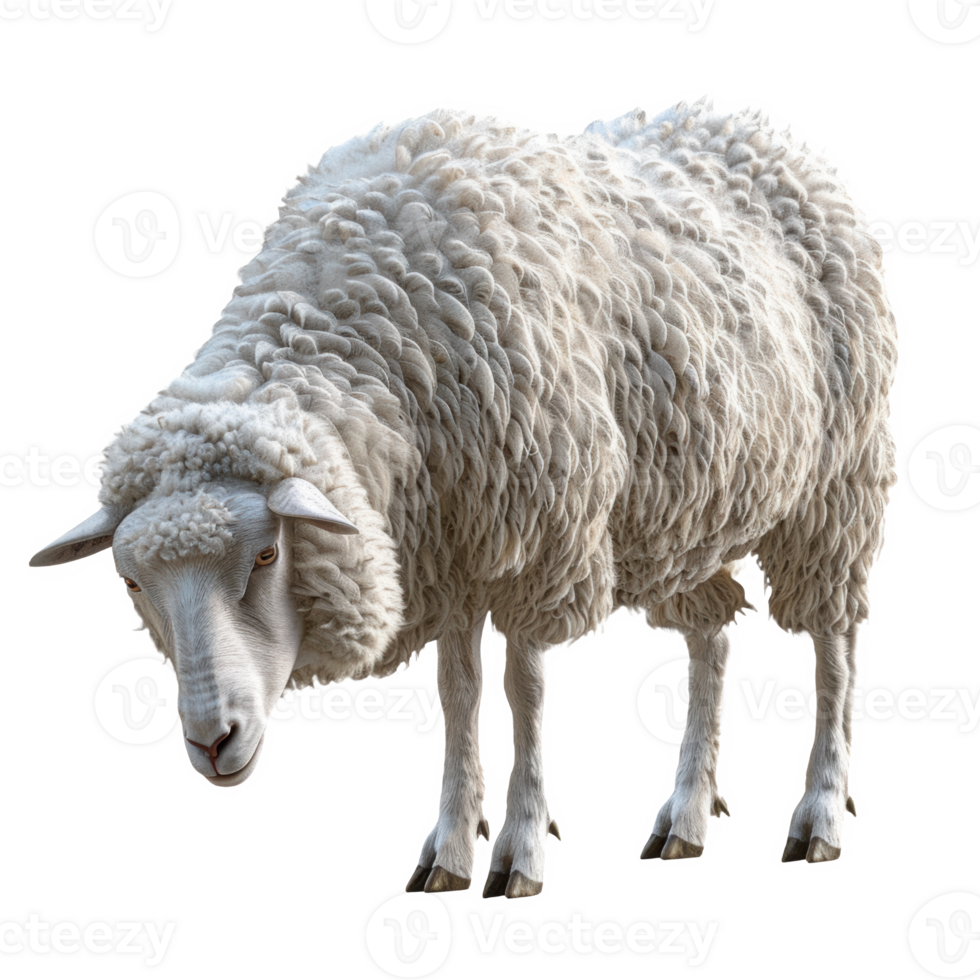 Frosted sheep grazing peacefully on a meadow during a crisp winter morning png