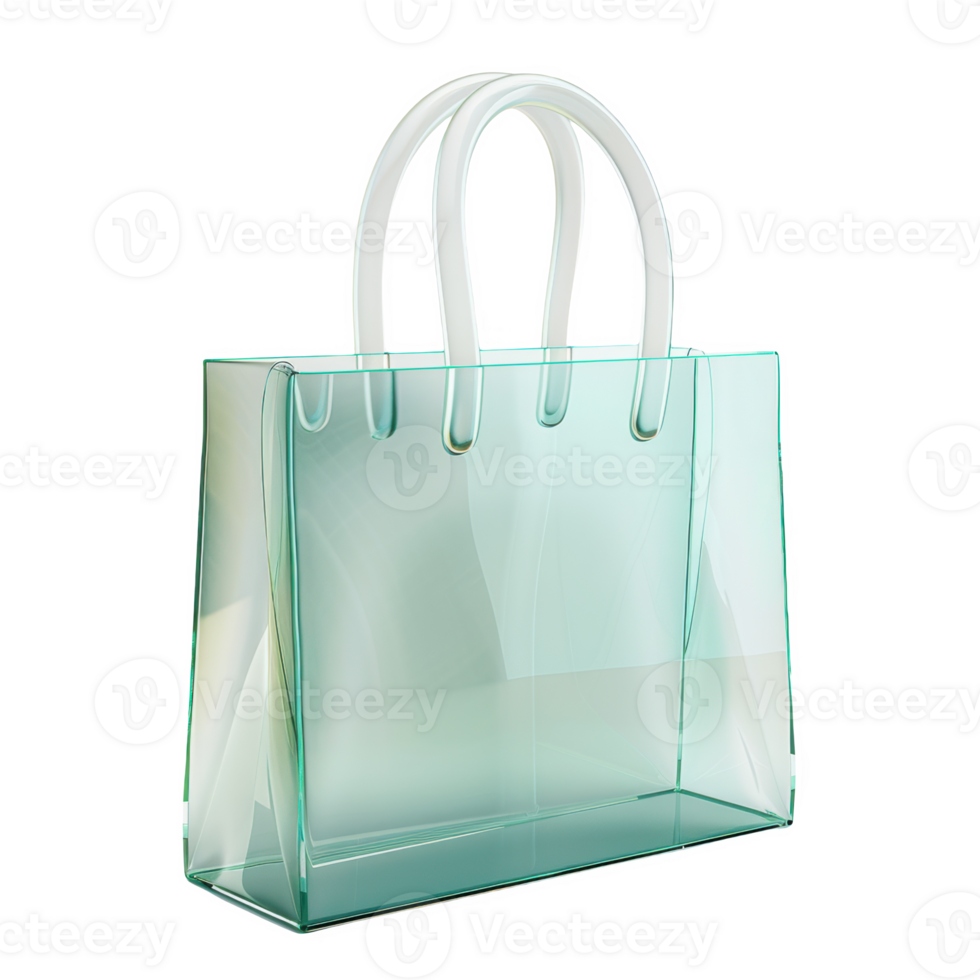 Stylish frosted glass bag with handles perfect for everyday use in casual settings png