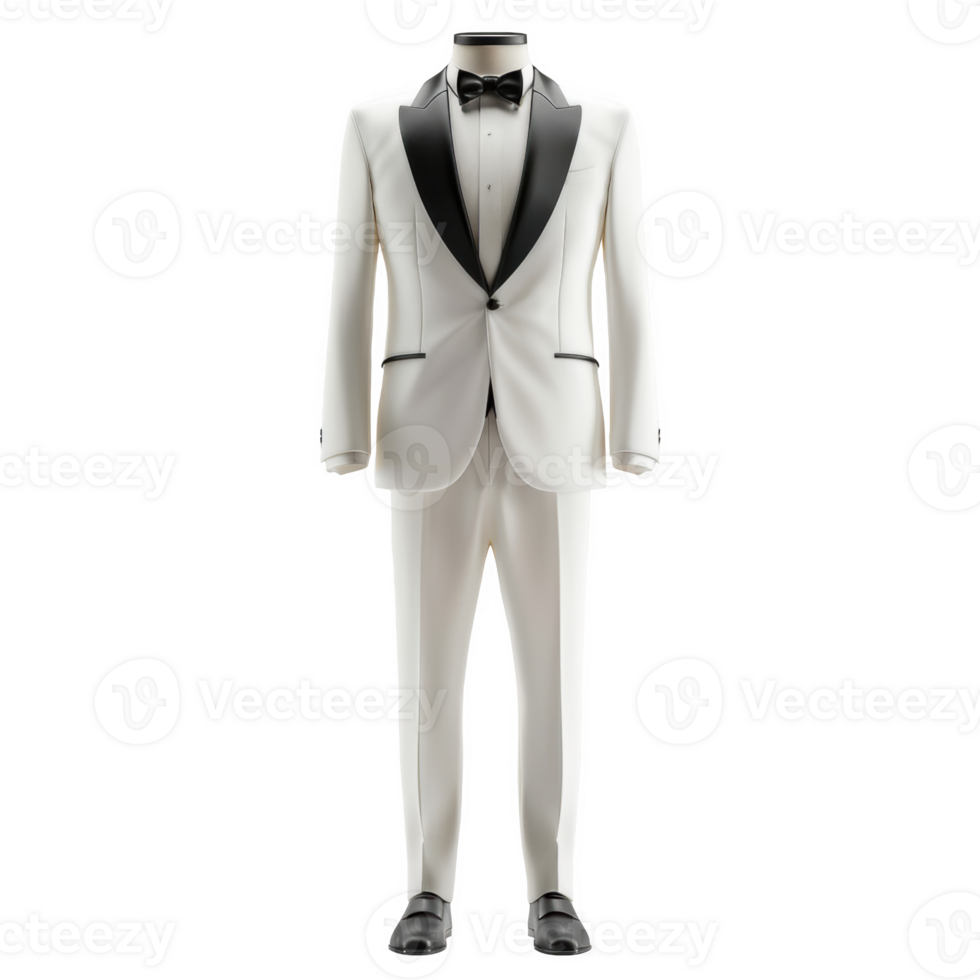 Elegant classic tuxedo displayed for evening gala events and formal occasions png