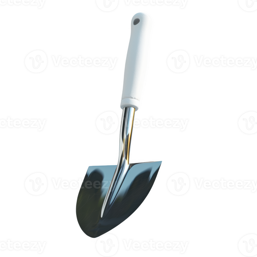 Durable hand trowel for digging small holes in garden soil during springtime gardening png
