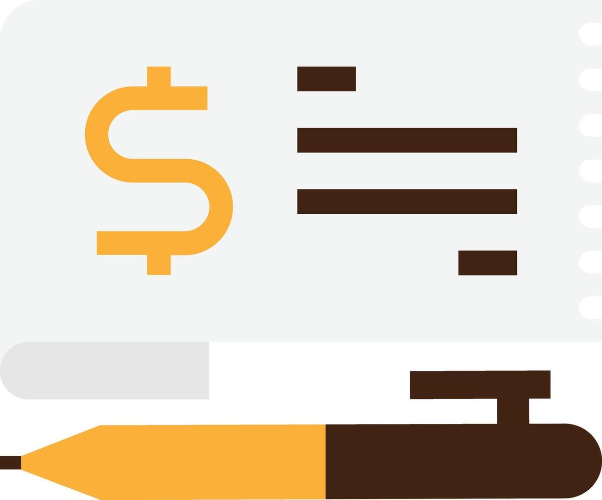 Bank Check Payment vector