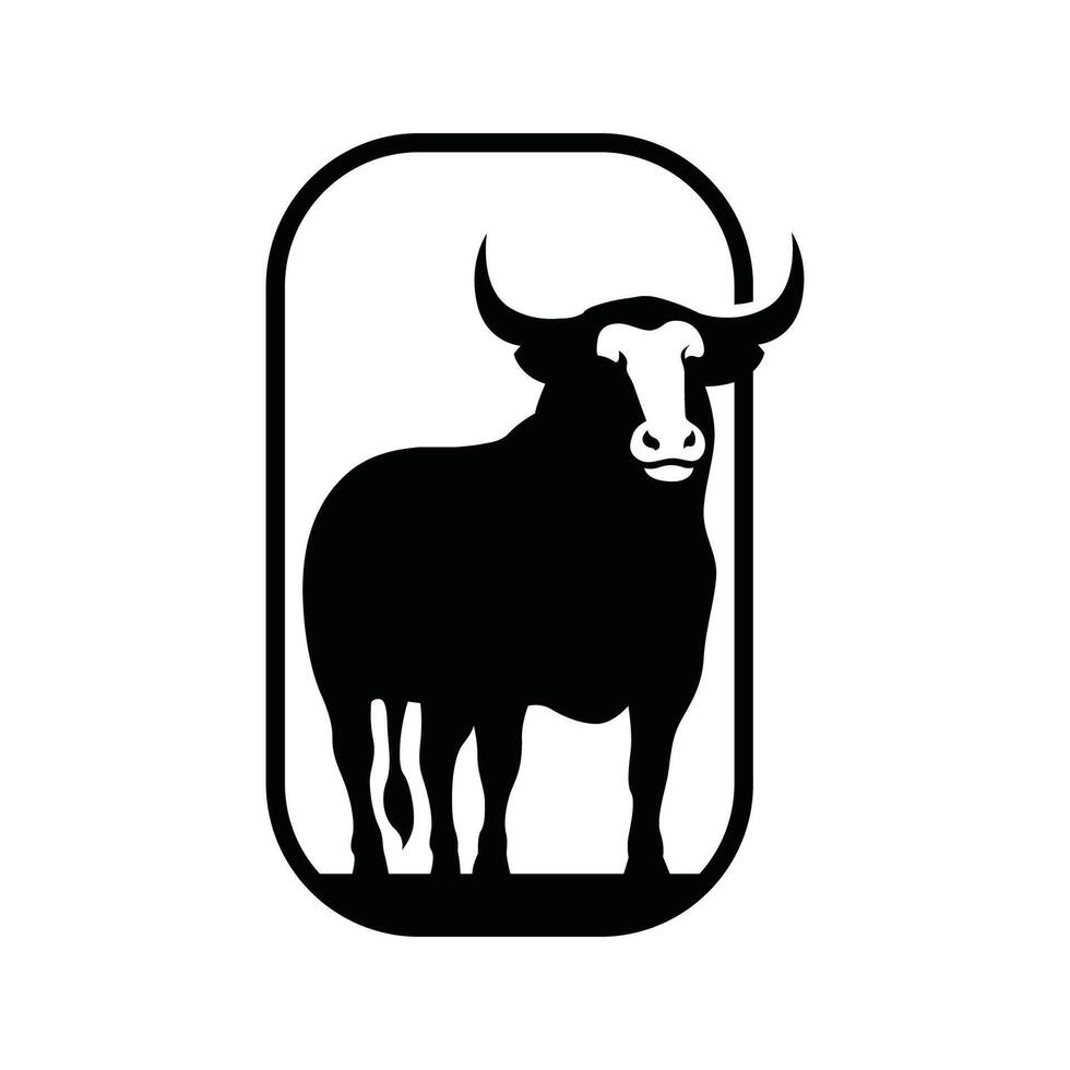 image of a buffalo illustration vector