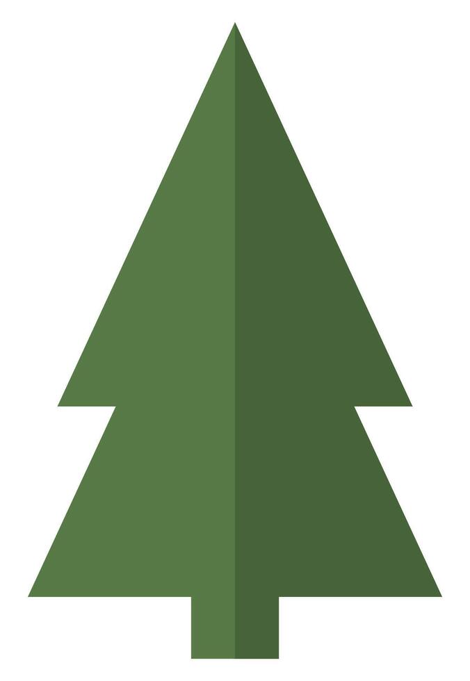 Christmas tree flat icon isolated on white background. vector