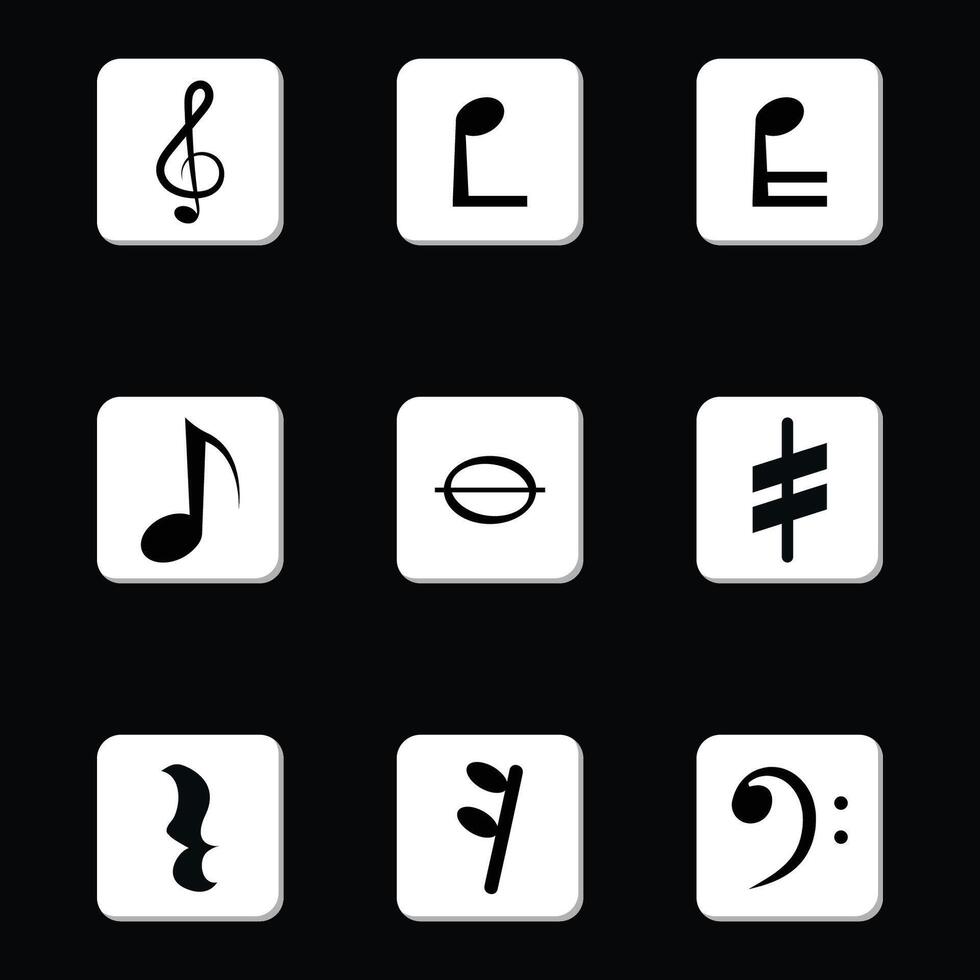 music note symbols design vector