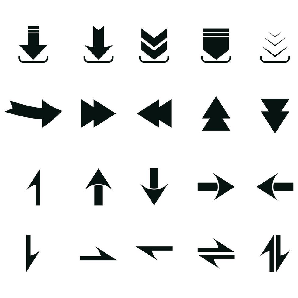 modern arrow collection design vector