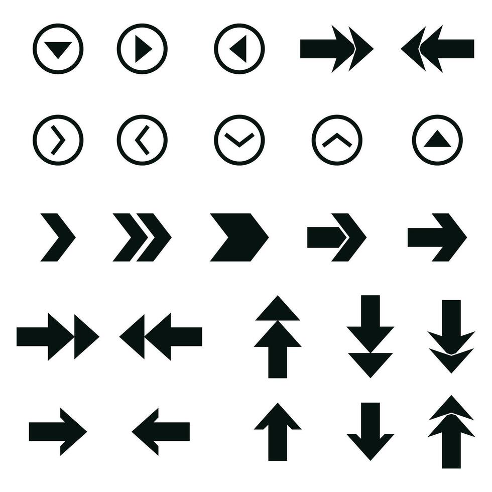 arrow icon set design vector