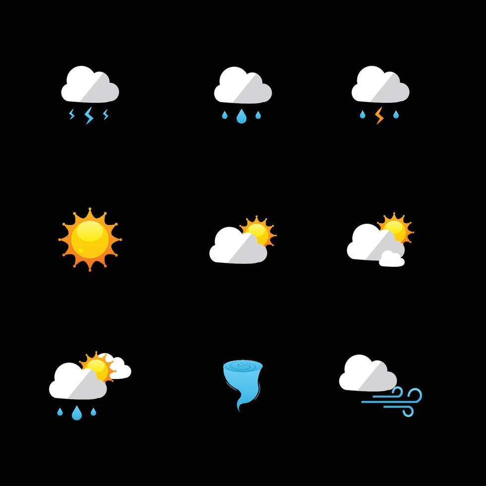 weather icon clouds design vector