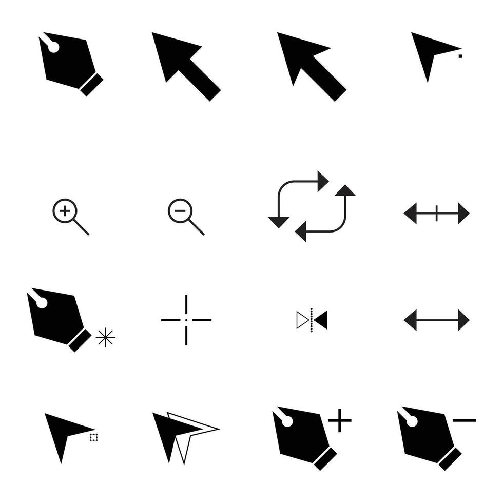 mouse cursor collection design vector