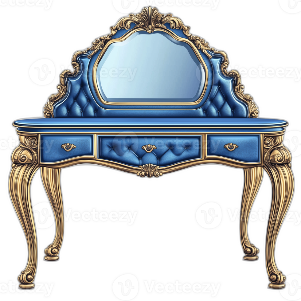 Baroque Vanity table Furniture piece, Baroque Furniture design png
