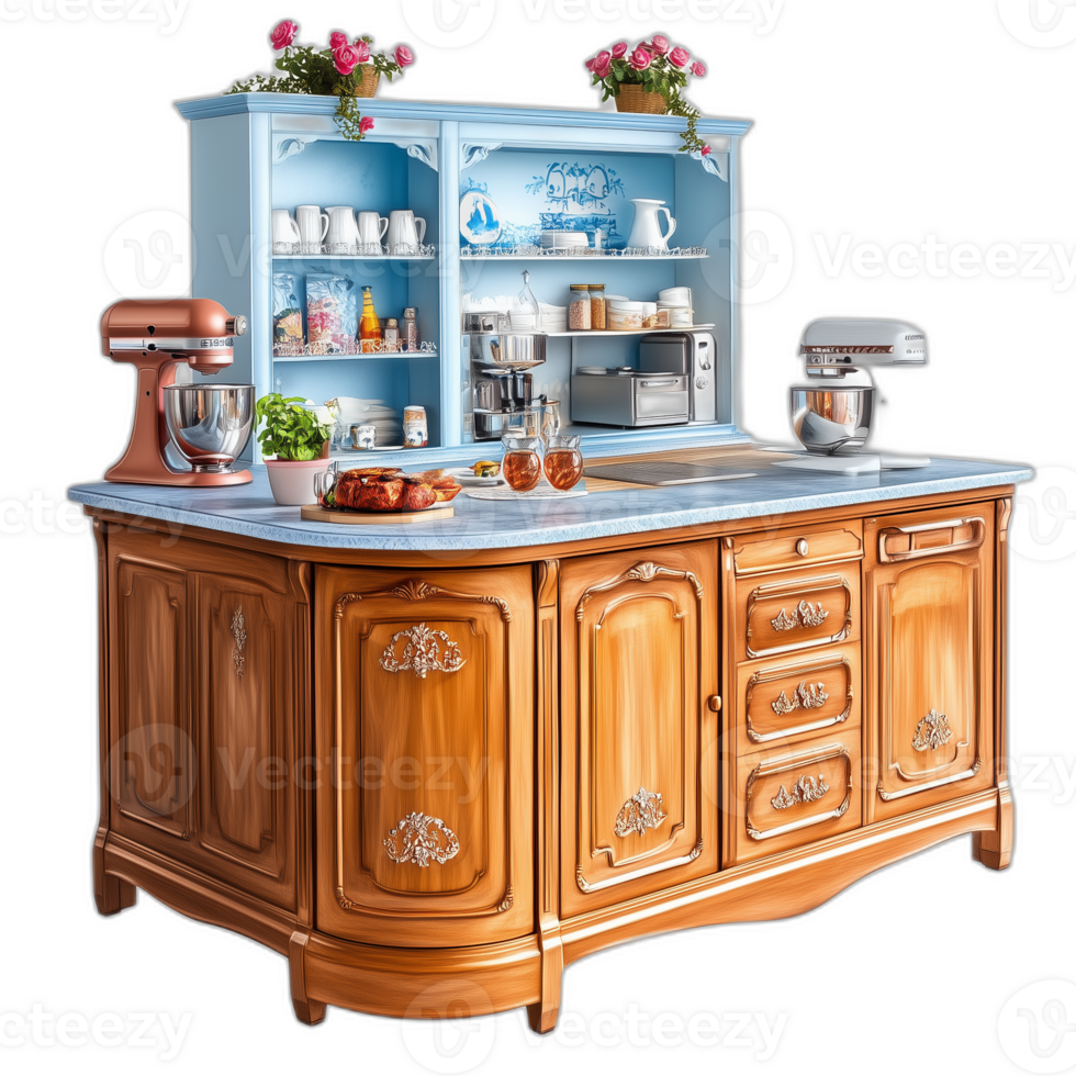 French Kitchen island Furniture piece, French Interior Furniture Styling png