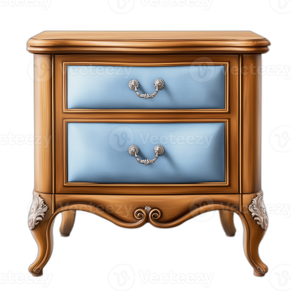 French Nightstand Furniture piece, French Furniture Rendering png