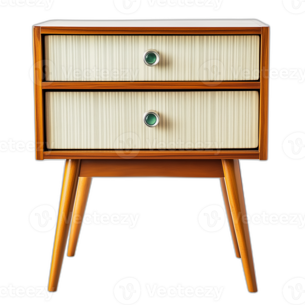 Retro Bedside table Furniture piece, Retro Furniture illustration png