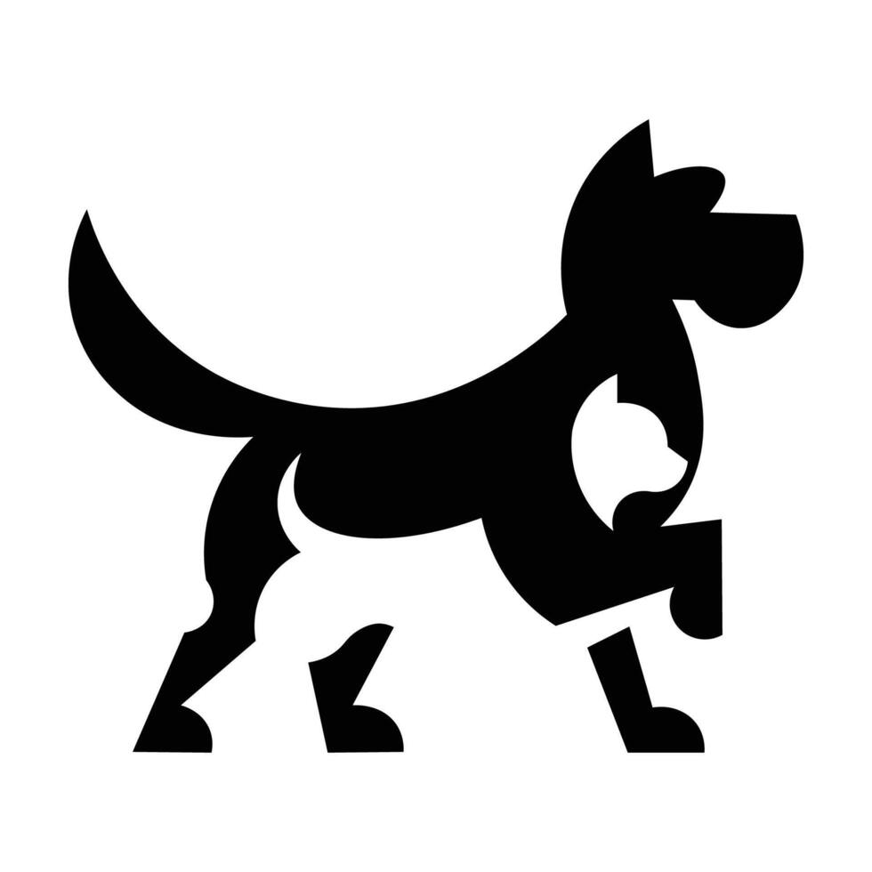 dog and cat silhouette design, dog and cat silhouette design vector