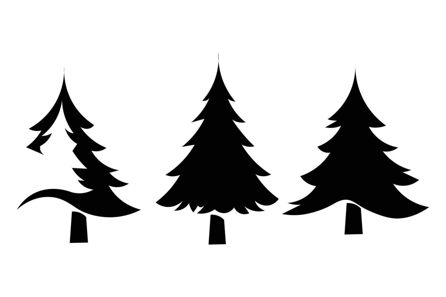 christmas tree silhouette vector