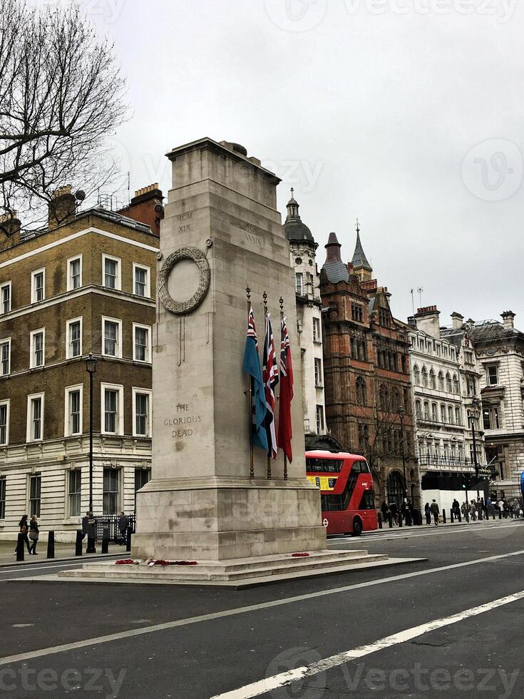 A monument with flags on it photo