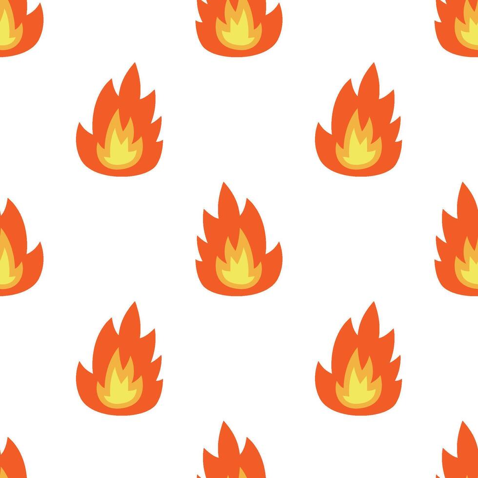 Fire effect seamless pattern. vector