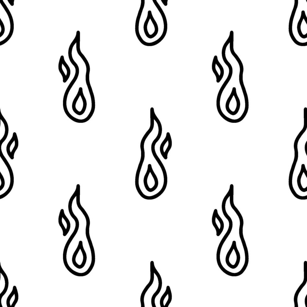 Cartoon doodle of blaze effect element seamless pattern. vector