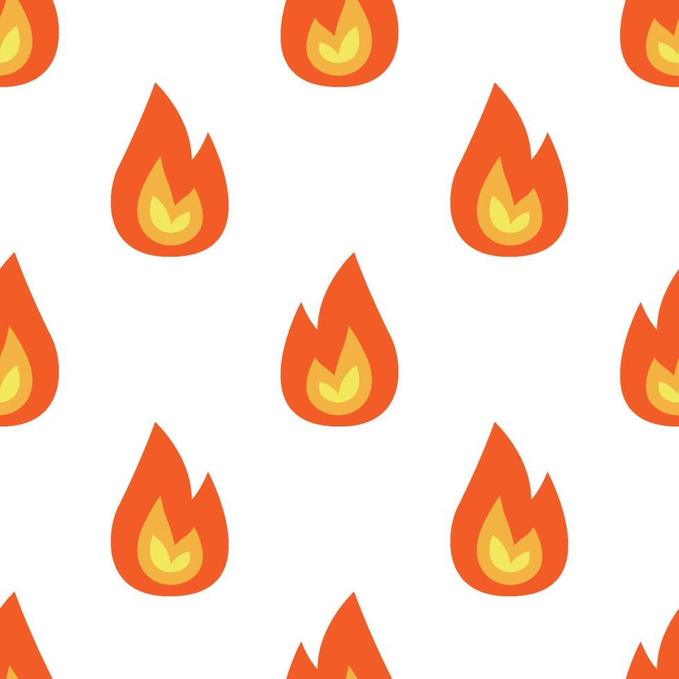 Fire burst effect seamless pattern. vector
