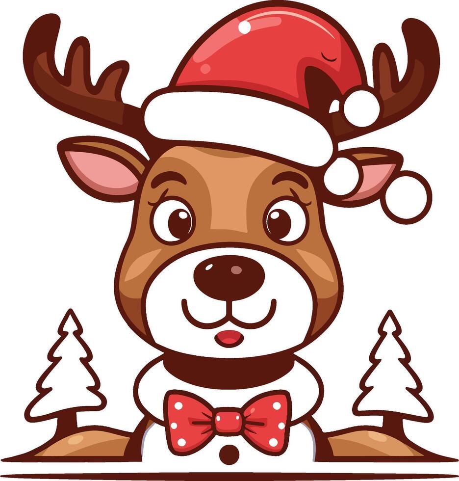 Festive Reindeer Dreams vector