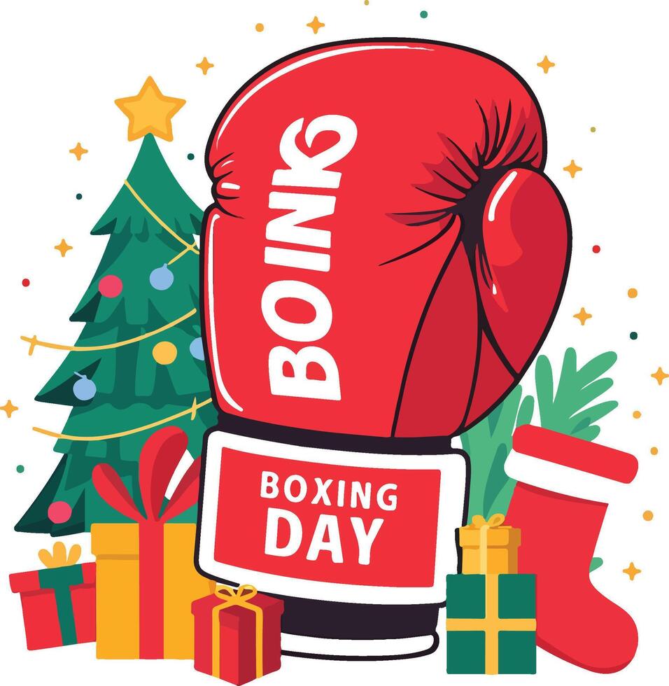 Holiday Fun on Boxing Day vector