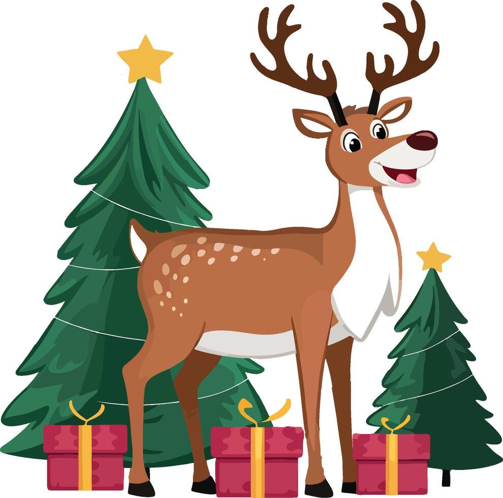Frosty Reindeer Glow vector
