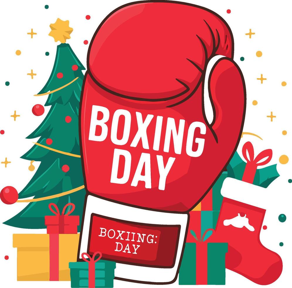 Celebrating Boxing Day Joy vector