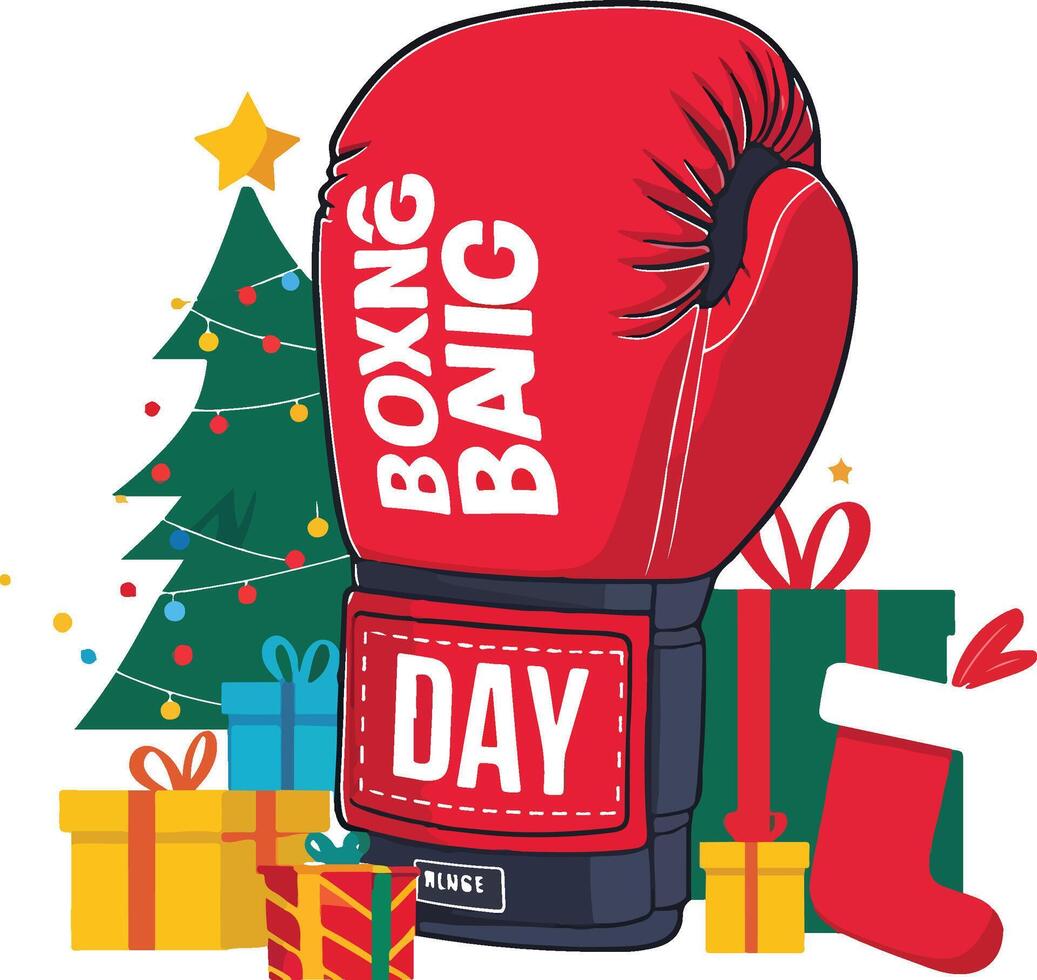 Festive Boxing Day Magic vector
