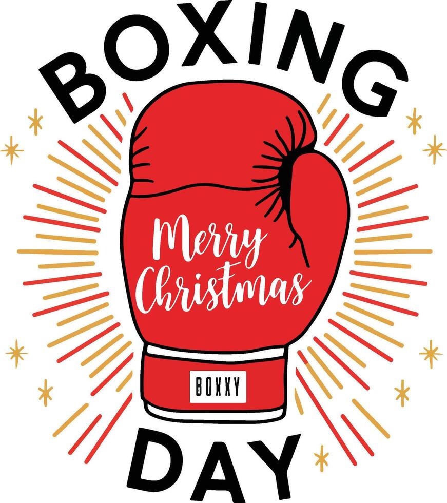 Festive Cheers for Boxing Day vector