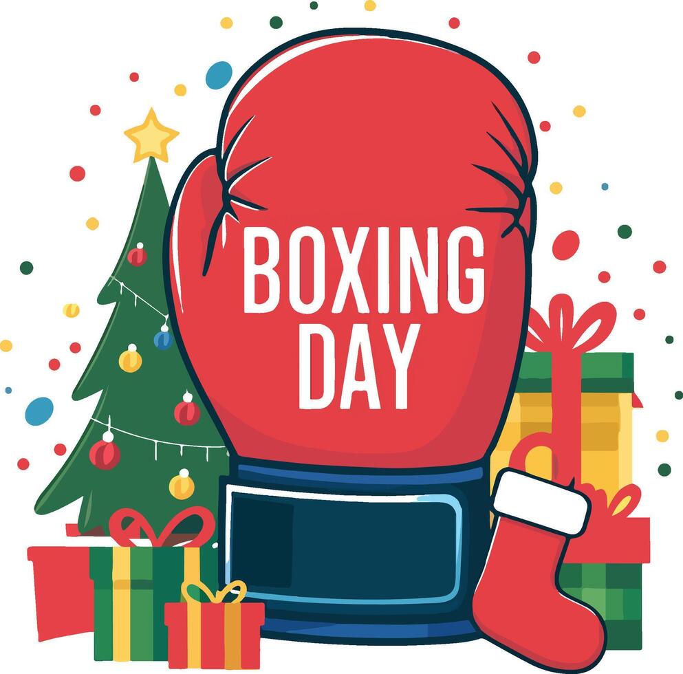 Jolly Boxing Day Celebrations vector