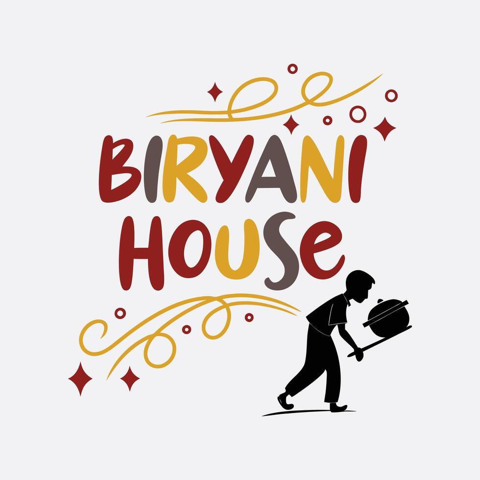 A logo for biryani house vector