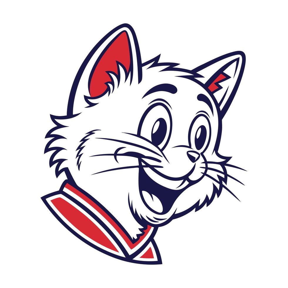 The mascot of the new york yankees is a cat vector