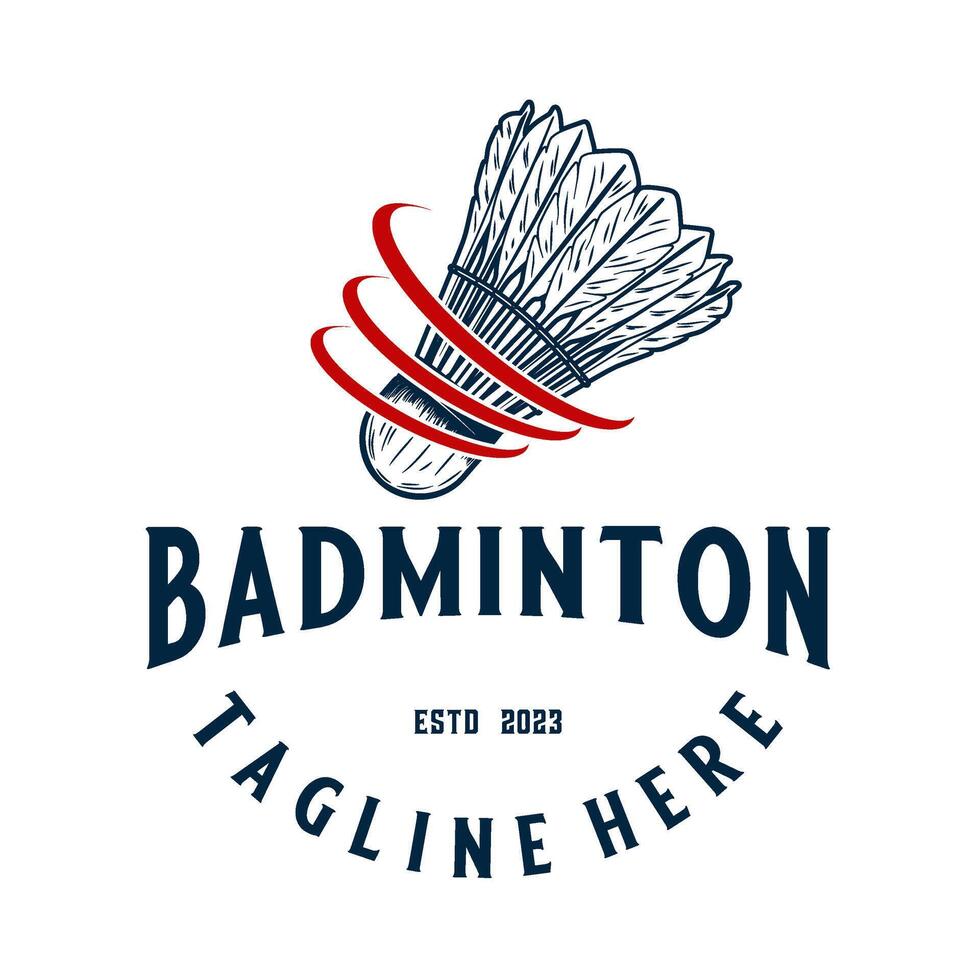 badminton simple logo. Badminton sport design vector