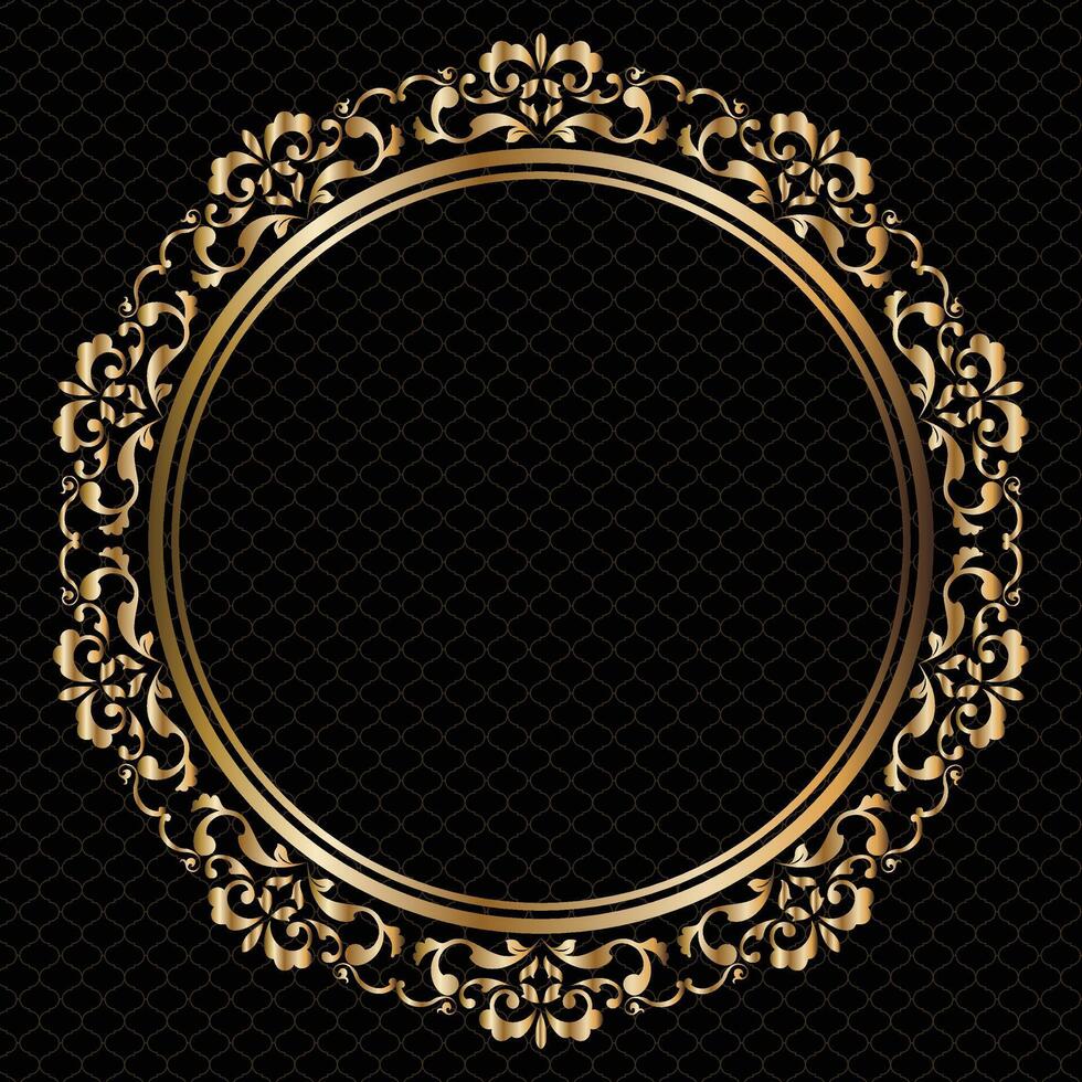 Vintage design with monograms and frame label vector