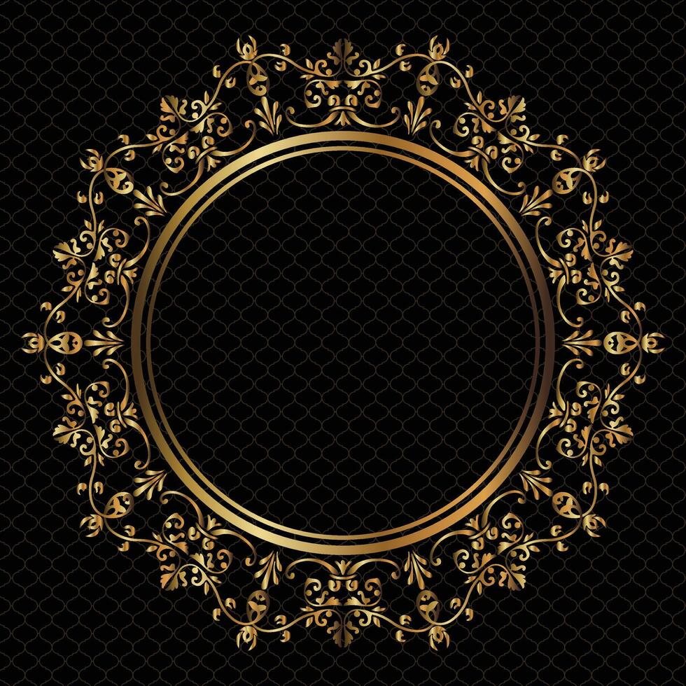Vintage monogram and frames vector