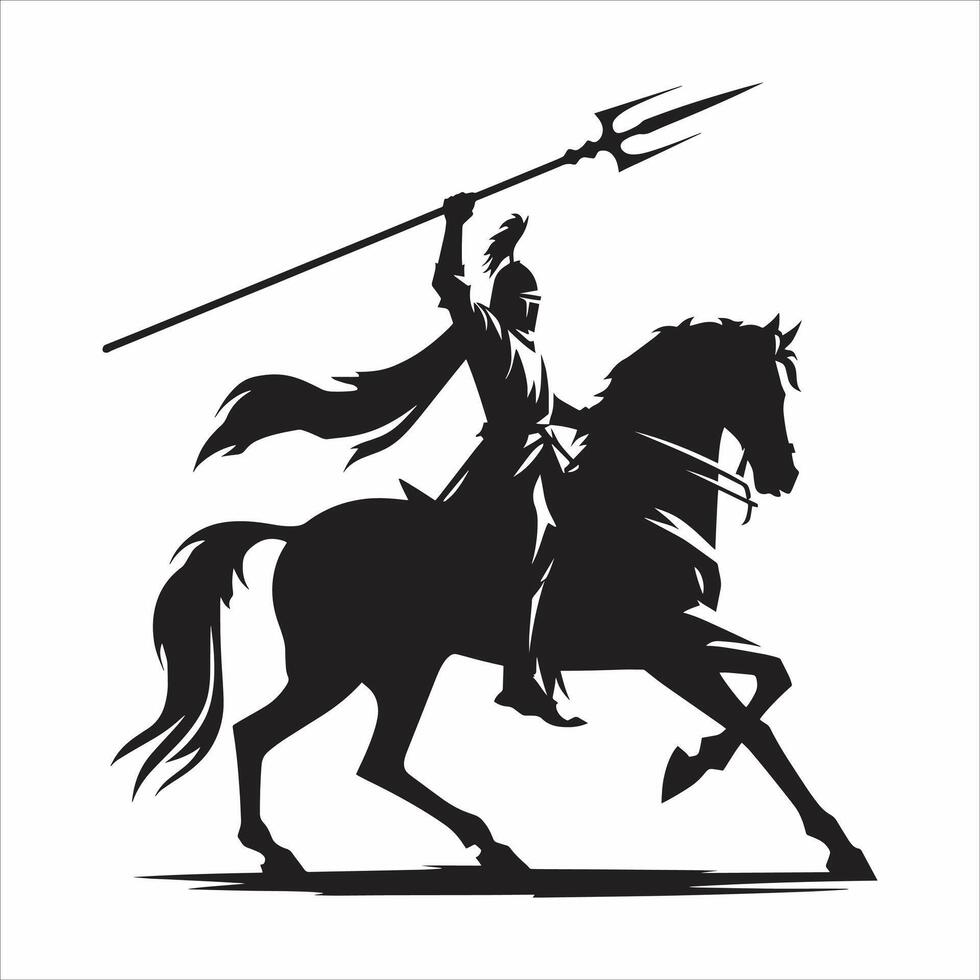 Chhatrapati Shivaji Maharaj Silhouette Illustration vector