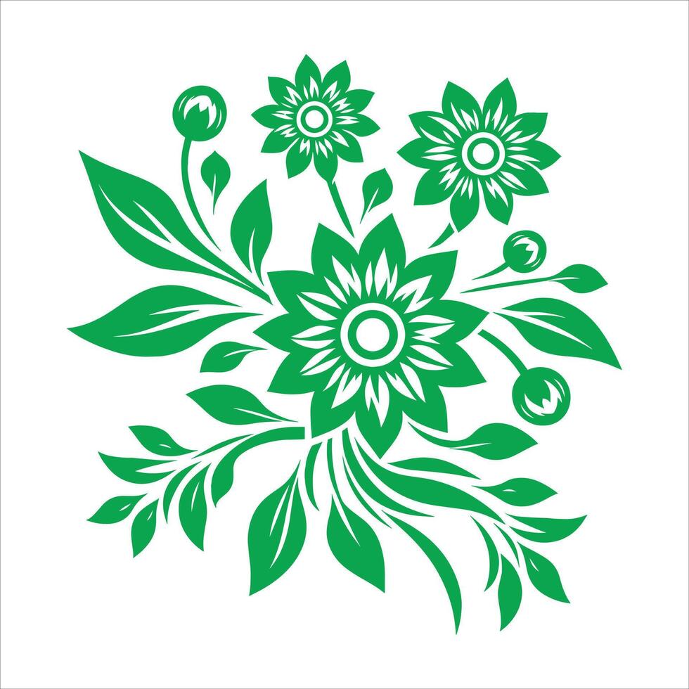 Flowers silhouette illustration vector