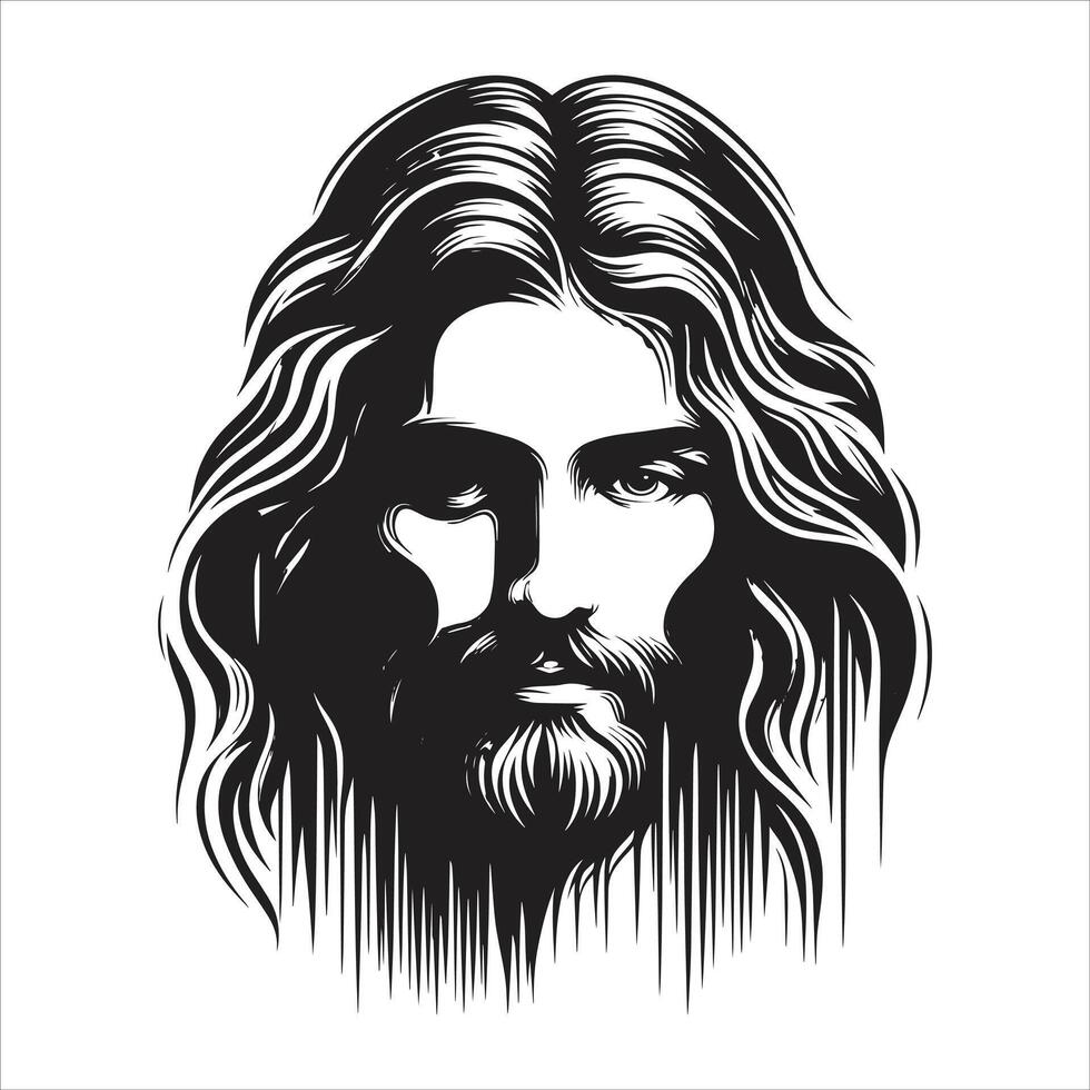 Jesus Christ. King of The Jews, Isa Masih Good Friday Or Black Friday Silhouette vector