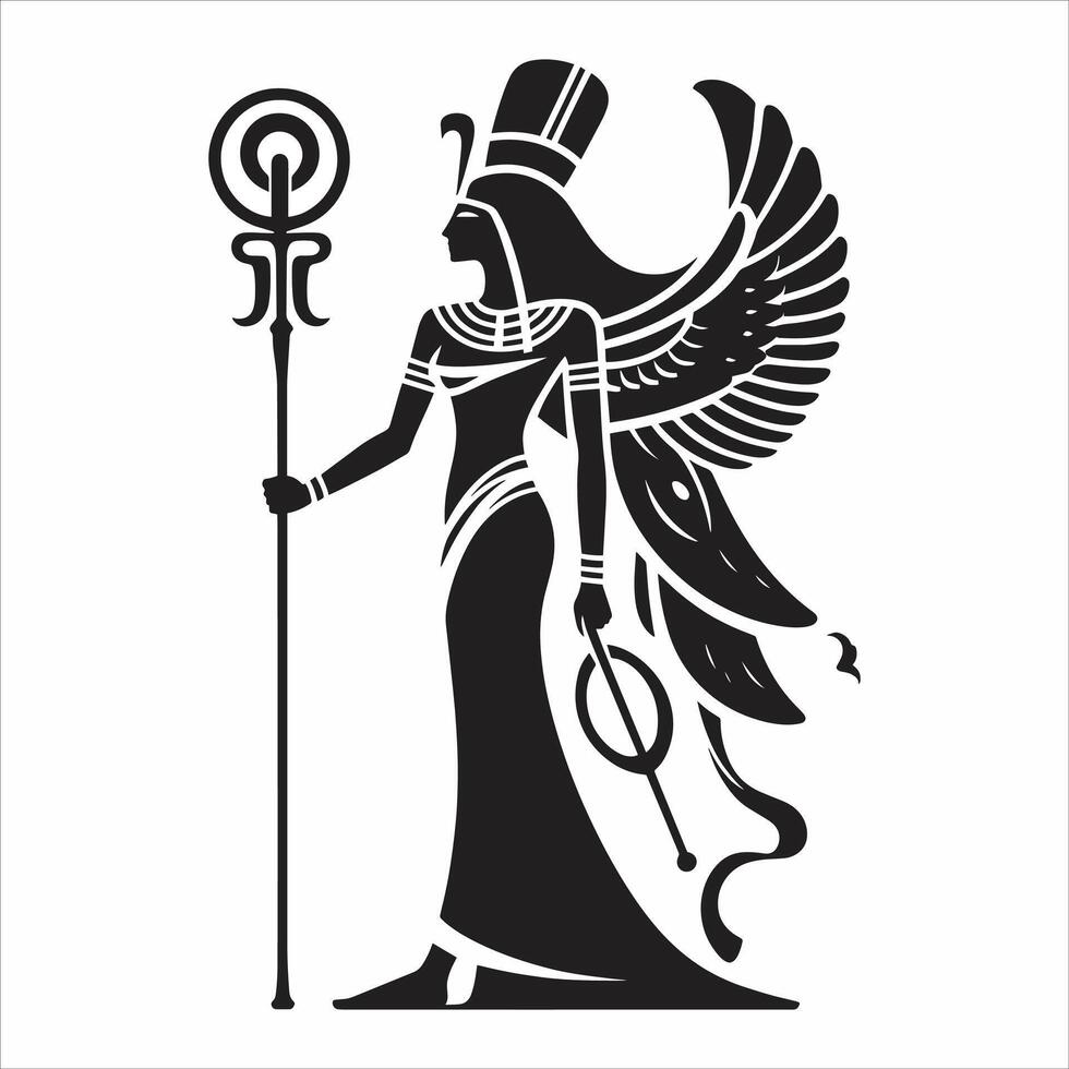 Isis Egyptian God vector