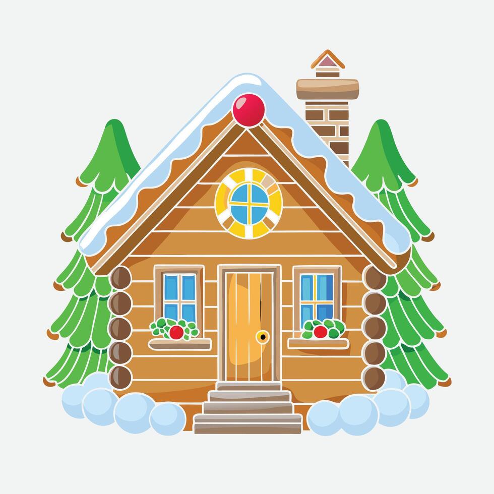 Christmas home , ideal for clipart, line art, and holiday crafts. vector