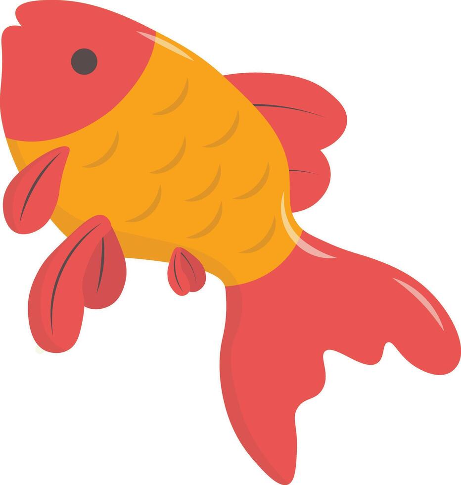 Fish nowruz with cartoon design style vector