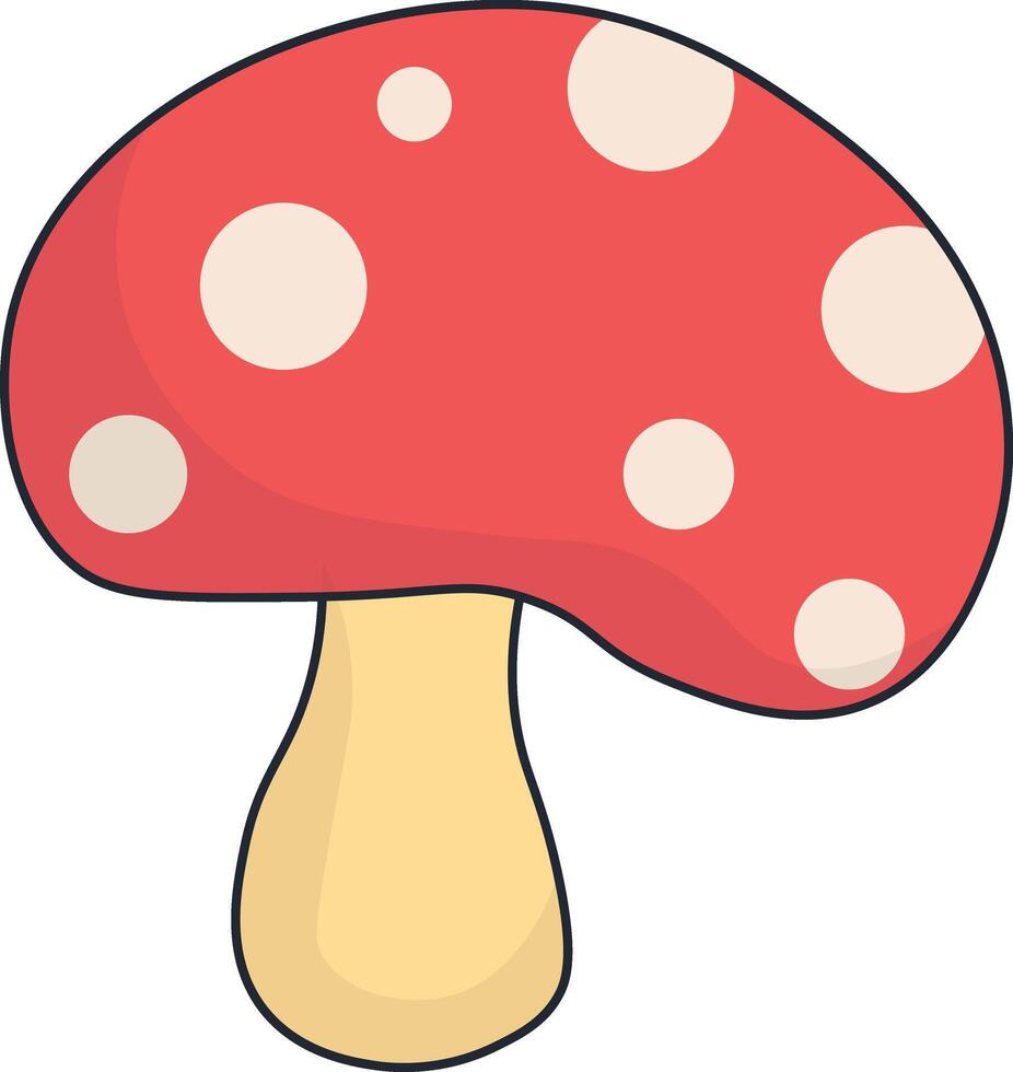 Mushroom easter in cartoon shape. vector