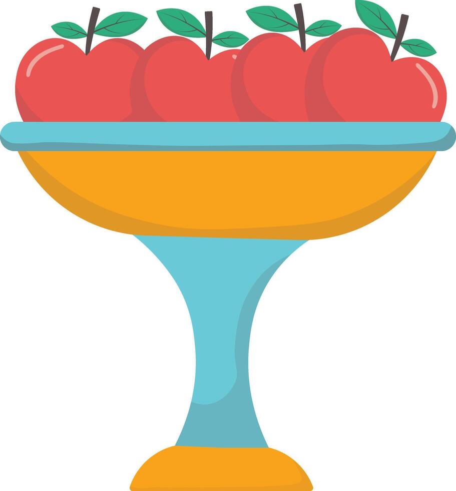 Red apple icon for easter celebration vector