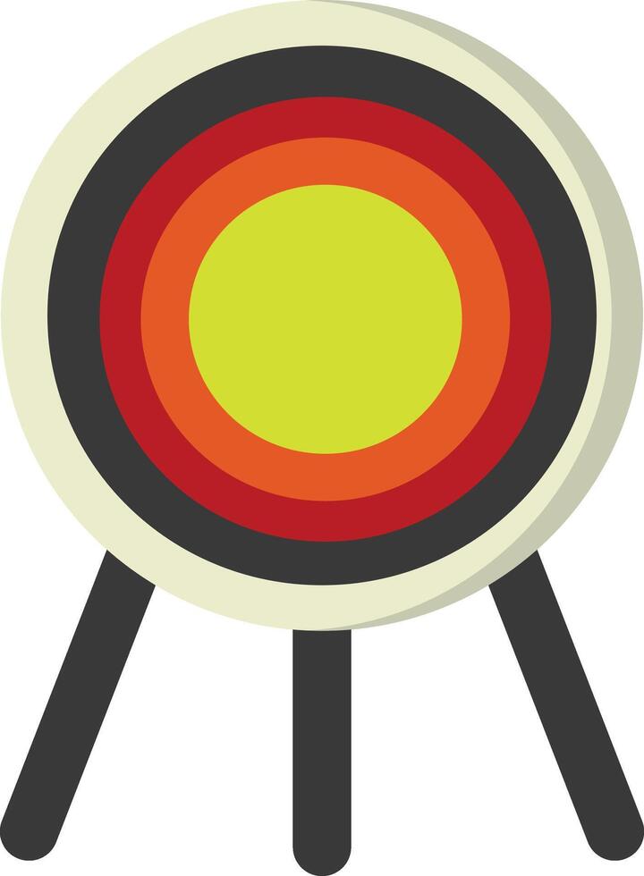 A target with a red, yellow and orange circle vector
