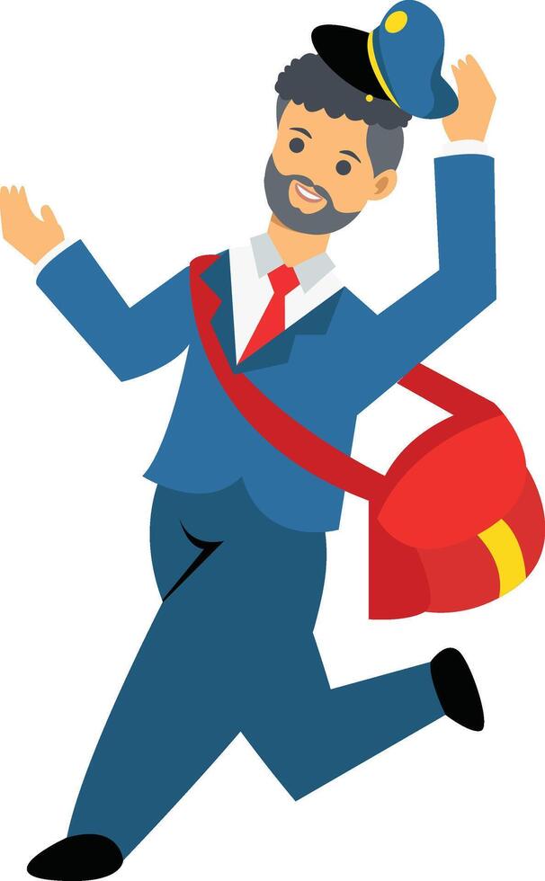 Postman Illustration Design vector