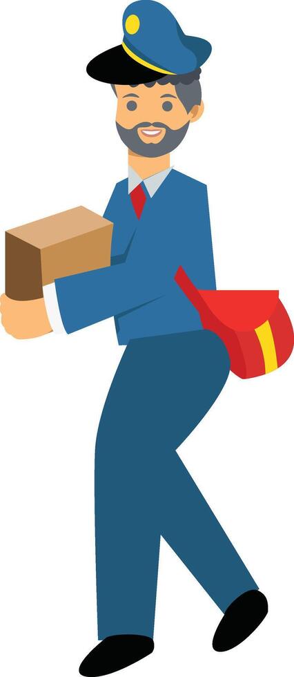 Postman Cartoon Illustration vector
