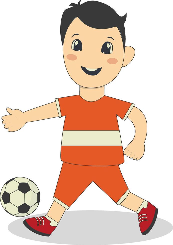 Cute child is exercising illustration vector